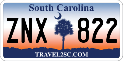 SC license plate ZNX822