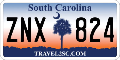 SC license plate ZNX824