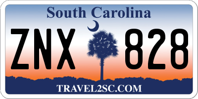SC license plate ZNX828