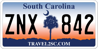 SC license plate ZNX842