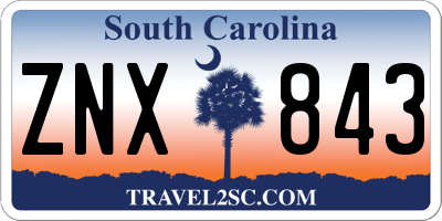 SC license plate ZNX843