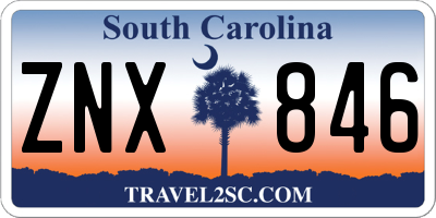 SC license plate ZNX846