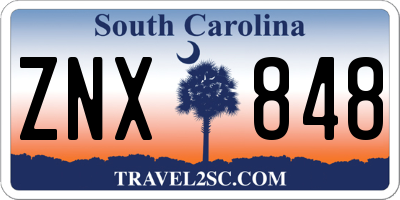 SC license plate ZNX848