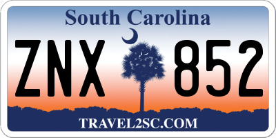 SC license plate ZNX852