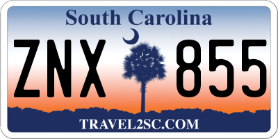 SC license plate ZNX855