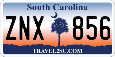SC license plate ZNX856