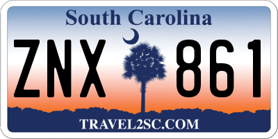 SC license plate ZNX861
