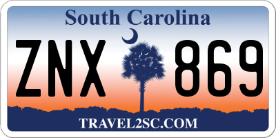 SC license plate ZNX869