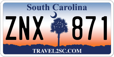 SC license plate ZNX871