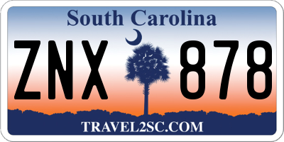 SC license plate ZNX878