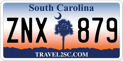 SC license plate ZNX879