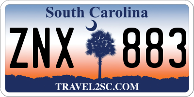 SC license plate ZNX883