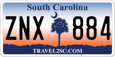 SC license plate ZNX884