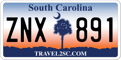SC license plate ZNX891