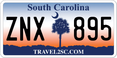 SC license plate ZNX895