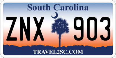 SC license plate ZNX903