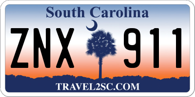 SC license plate ZNX911