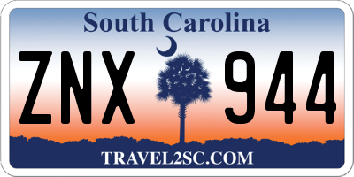 SC license plate ZNX944
