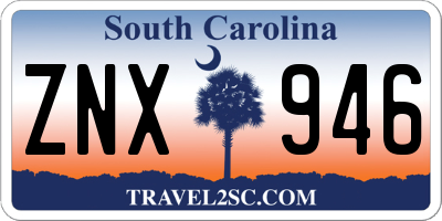 SC license plate ZNX946
