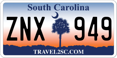 SC license plate ZNX949