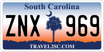 SC license plate ZNX969