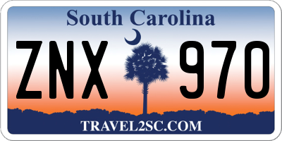 SC license plate ZNX970
