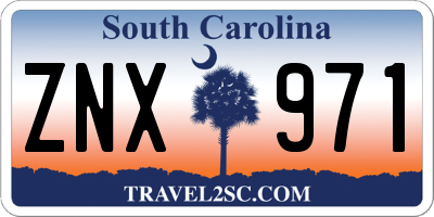 SC license plate ZNX971