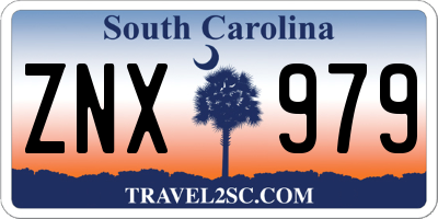 SC license plate ZNX979