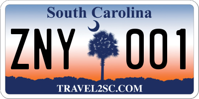 SC license plate ZNY001