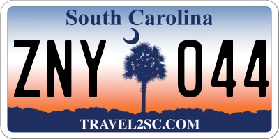 SC license plate ZNY044