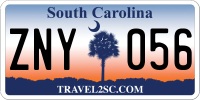 SC license plate ZNY056