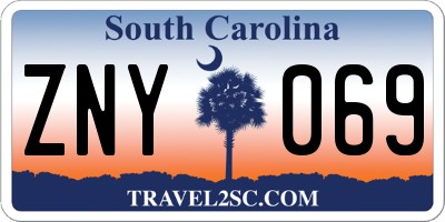 SC license plate ZNY069