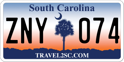 SC license plate ZNY074