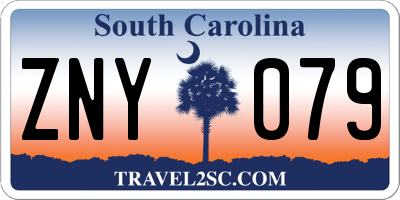 SC license plate ZNY079