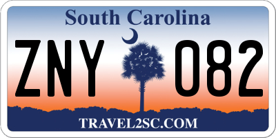 SC license plate ZNY082