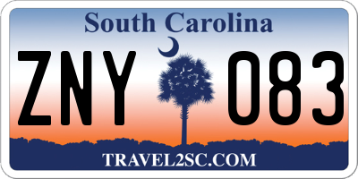SC license plate ZNY083