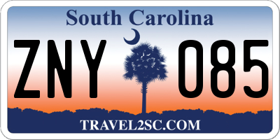 SC license plate ZNY085