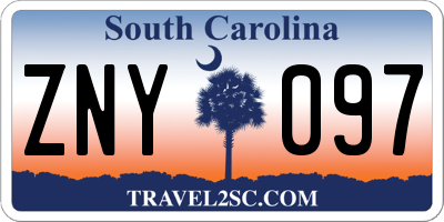 SC license plate ZNY097
