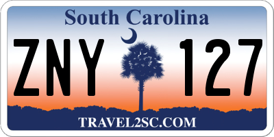 SC license plate ZNY127