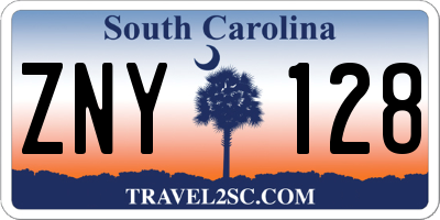 SC license plate ZNY128