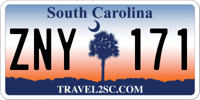 SC license plate ZNY171