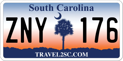 SC license plate ZNY176