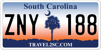 SC license plate ZNY188