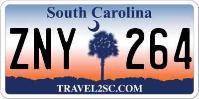 SC license plate ZNY264