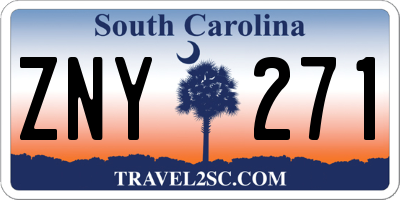 SC license plate ZNY271