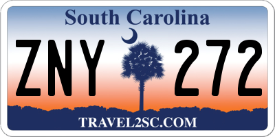 SC license plate ZNY272