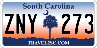 SC license plate ZNY273