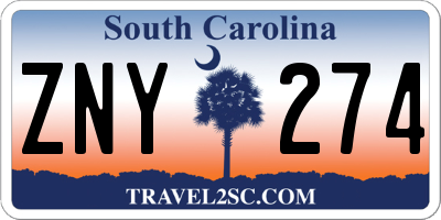 SC license plate ZNY274