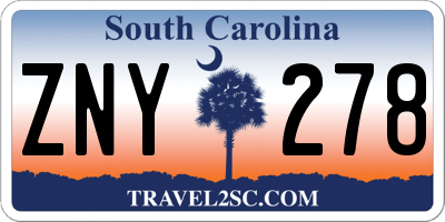 SC license plate ZNY278