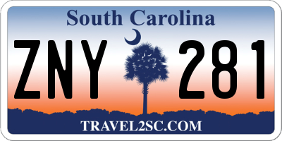 SC license plate ZNY281